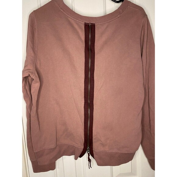 Sweatshirt Abercrombie and fitch mauve pink lace back - Picture 3 of 8